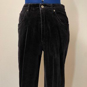 David Brooks Black Cotton Velvet Pants - Size 10